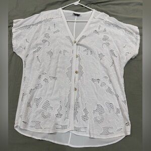 Show Me Your Mumu White Lace Top